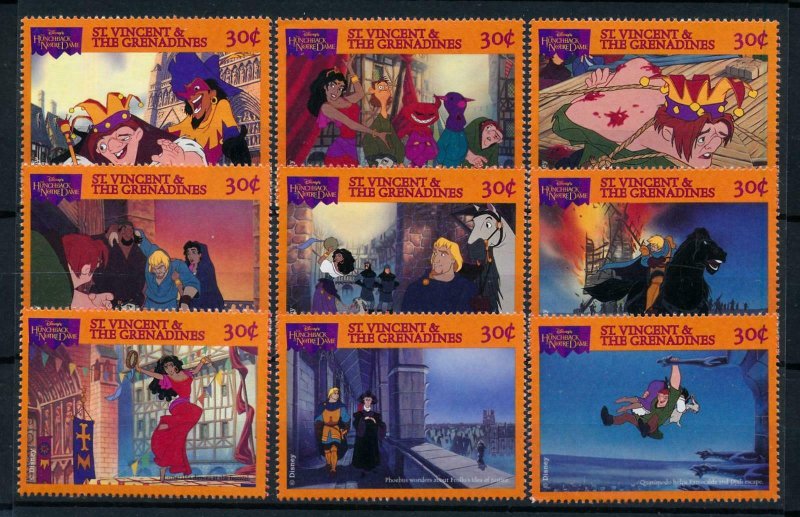 [78937] St. Vincent & Gren. 1996 Disney Hunchback Notre Dame From Sheet MNH