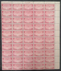 MALACK C22 50c Trans-Pacific Air Mail, Sheet of 50, ..MORE.. v0856