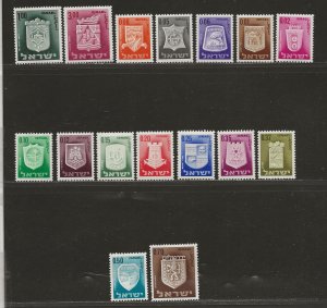 ISRAEL SC# 276-291   FVF/MNH