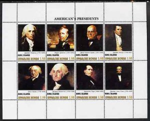 KURIL IS - 1999 - US Presidents #4-Perf 8v Sheet-Mint Never Hinged-Private Issue