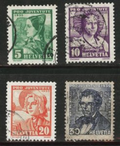 Switzerland Scott B73-76 used 1935 semi postal set