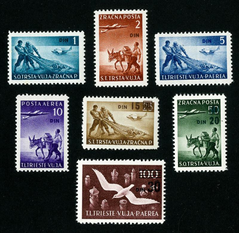 Trieste Stamps # C10-16 VF OG LH Set of 7 Scott Value $36.30