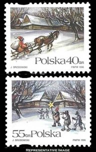 Poland Scott 3322-3323 Mint never hinged.