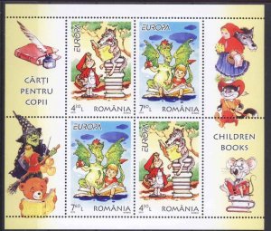 2010,Romania, CEPT, Europe, blocks, MNH, kids books,witch,bear,cat,rabbit