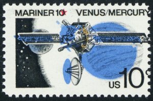 1557, MNH 10¢ Mariner Black Color Shift Freak Error - Stuart Katz