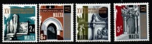 MALTA SG389/92 1967 HISTORICAL ARCHITECTURE CONGRESS MNH