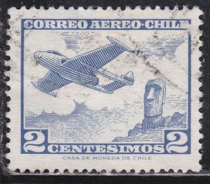 Chile C236 Vampire T55 & Moai Sculpture 1962