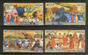 India 2007 Fairs of India Elephant Music  Clown  Butterfly Bridge MNH