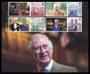 GB LS150 King Charles III A New Reign collector half sheet B MNH 2023