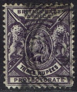 BRITISH EAST AFRICA 1896 QV LIONS 3R USED