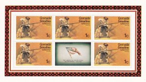 SA17b Grenada Grenadines 1975 Bicentenary, American Revolution 76 mint S/S