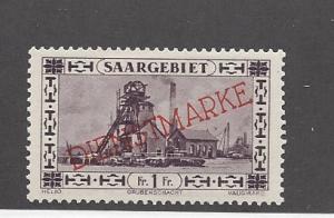 Saar, O25b, Official Overprinted Type 2 Single, **Hinged**