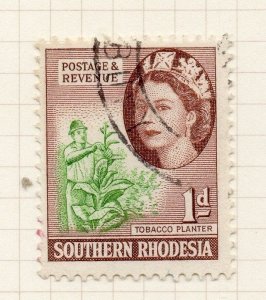 Southern Rhodesia 1953 Early Issue Fine Used 1d. 280566