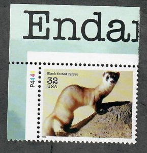 3105a Endangered Species MNH plate number single - PNS