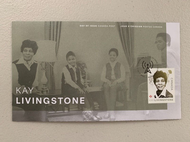 Canada scott 3085 KAY LIVINGSTONE FDC 2018