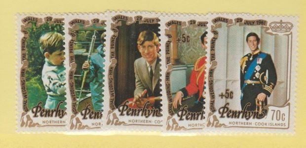 Penrhyn Islands Scott #B13//B18 Stamp - Mint NH Set