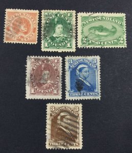 MOMEN: NEWFOUNDLAND #62-65a 1896-7 USED £332 LOT #7016