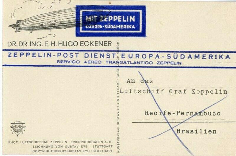 Zeppelin Picture Postcard Dr Hugo Eckener