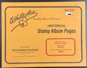 White Ace Historical Stamp Album Pages Booklet Panes Supplement BP-29 2008 NEW