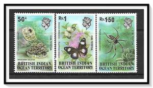 British Indian Ocean Territory #54-56 Wildlife Set MNH