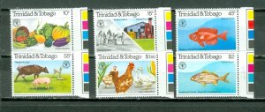 TRINIDAD & TOBAGO 1981 FARMING #348-353 SET MNH...$3.25