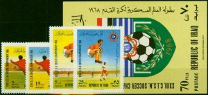 Iraq 1968 Military Football Set of 5 SG804-MS808 V.F MNH