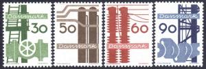 Denmark Scott 449-452 MNH complete set - Industries (1968)