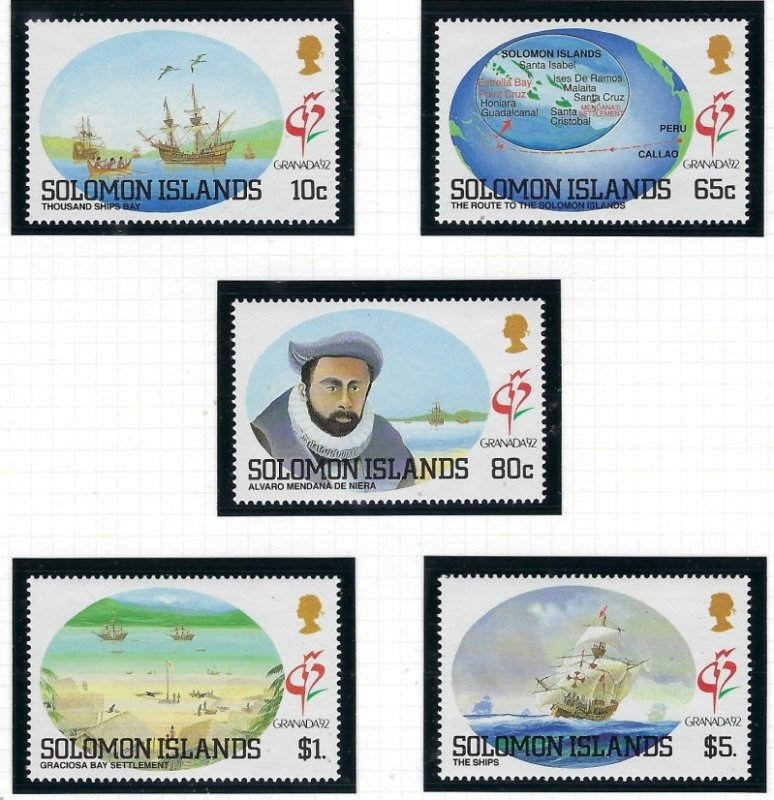 Solomon Is 713-17 MNH 1992 Discoveries in the Solomon Is