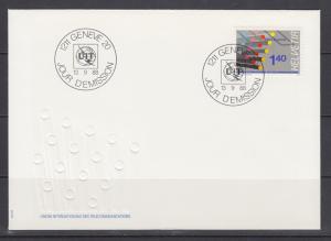 Switzerland Sc 10O10/11O5 FDC. 1973-88 International Offices, 5 different, VF
