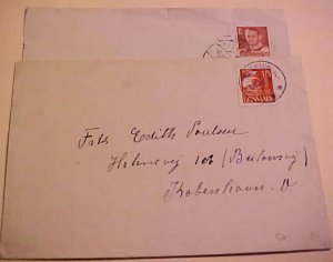 FAROE ISLANDS THORSHAVN 1933 TO DENMARK 1953 TO SKUVOY