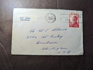 1954 Ireland Airmail Cover Corcaigh to Dearborn MI USA