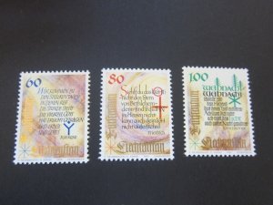 Liechtenstein 1993 Sc 1013-15 set MNH