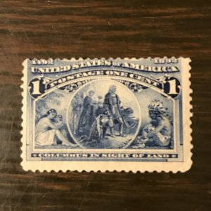 US SCOTT 230 - 1¢ Columbian Exposition (1) - MH, Good - 2011 SSCV $47.50