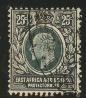 East Africa & Uganda protectorates  Scott 37 KEVII 1907 used