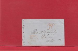 TORONTO DEC 15 C. W. Changling Orillia 1855 3d wax seal stampless cover neat
