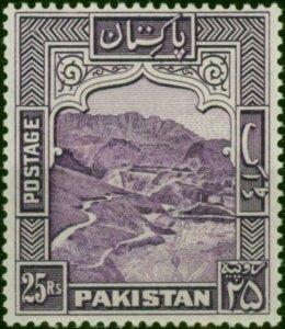 Pakistan 1948 25R Violet SG43 P.14 Fine & Fresh MM