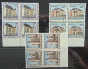 Luxembourg 1993 Historic Houses set in Block x 4 MNH
