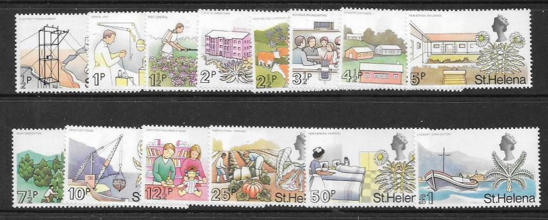 ST.HELENA SG261/74 1971 DEFINITIVE SET  MNH 