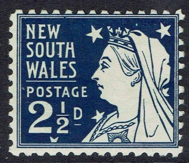 NEW SOUTH WALES 1907 QV 21/2D WMK CROWN/DOUBLE LINED A 