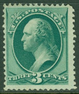 EDW1949SELL : USA 1873 Scott #158 Fine-Very Fine, Mint OG LH. Sound. Cat $110.00