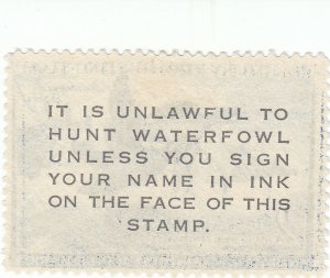 Scott # RW19 - $2 Deep Ultramarine -1952-Federal Duck Stamp - Used- SCV - $12.00