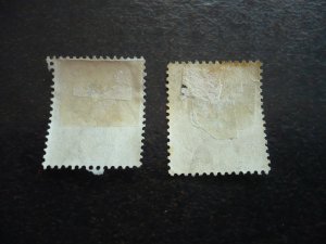 Stamps - Mauritius - Scott# 68,80 - Used Part Set of 2 Stamps