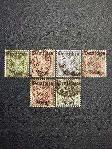 German States Wurttemberg Stamps Overprinted With Deutsches Reich 1920 SGO160