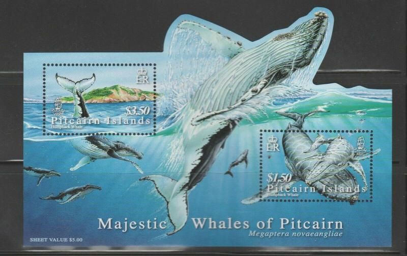 PITCAIRN ISLANDS Queen Elizabeth Era 2006 Humpback Whales MS