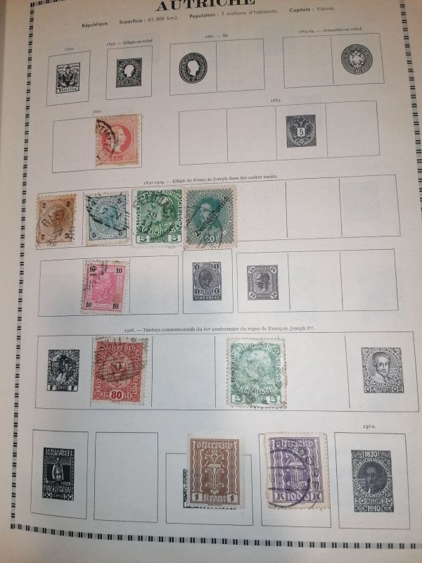 Old Yvert album with many stamps inside