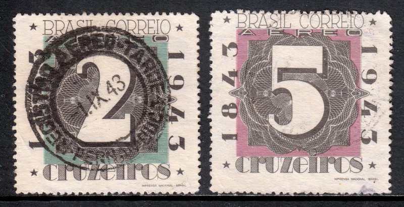 Brazil - Scott #C51//C52 - Used - Some creasing - SCV $4.00