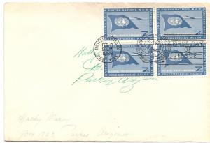 UN  #C7 $0.05 Block of 4 FDC CV $1.00