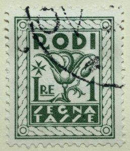 AlexStamps AEGEAN ISLANDS, RHODES #J8 VF Used 