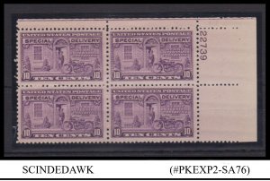 UNITED STATES USA - 1922 SCOTT#E12 10c SPECIAL DELIVERY STAMP - BLOCK-4 MINT NH