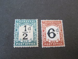 Transvaal 1907 Sc J1,J6 MH